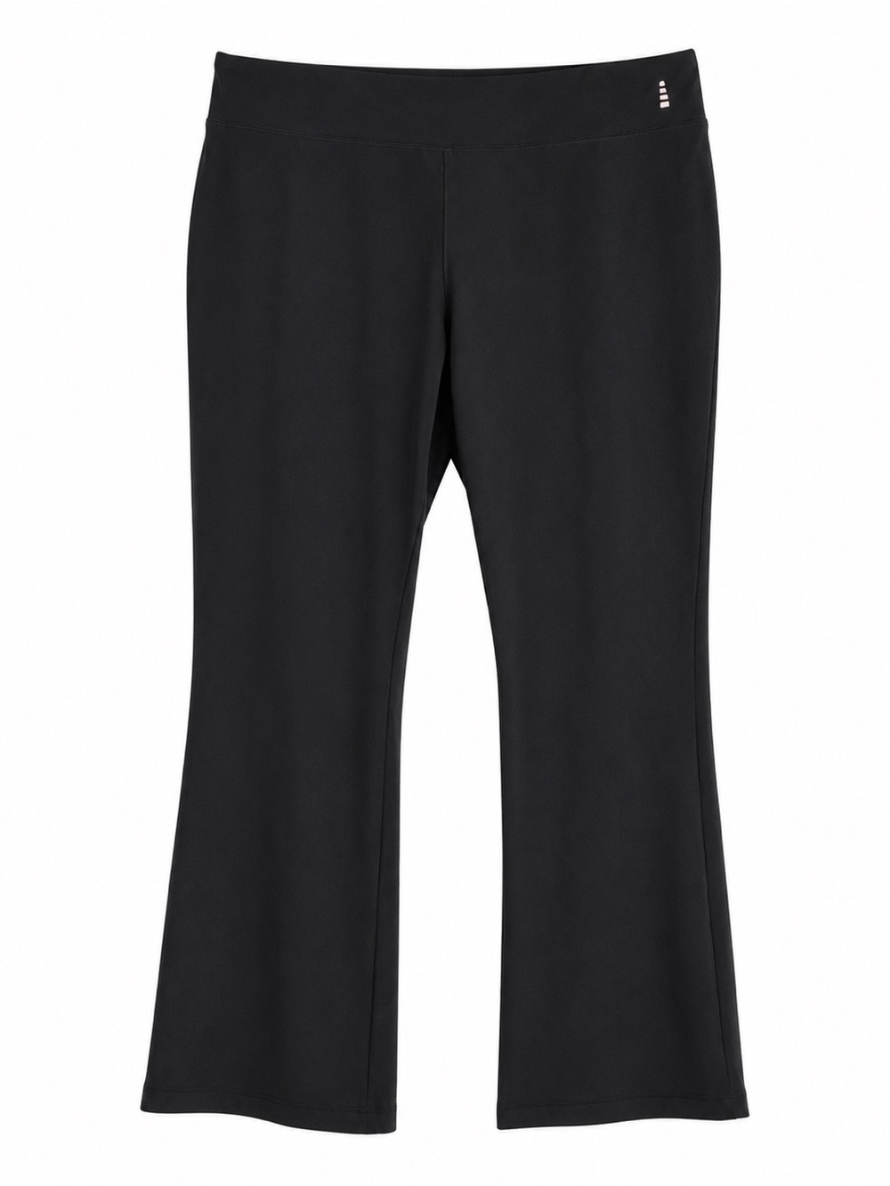 Land’s End Sport Yoga Pants L/P 14-16 Black Flare Leg Athletic Petite Activewear